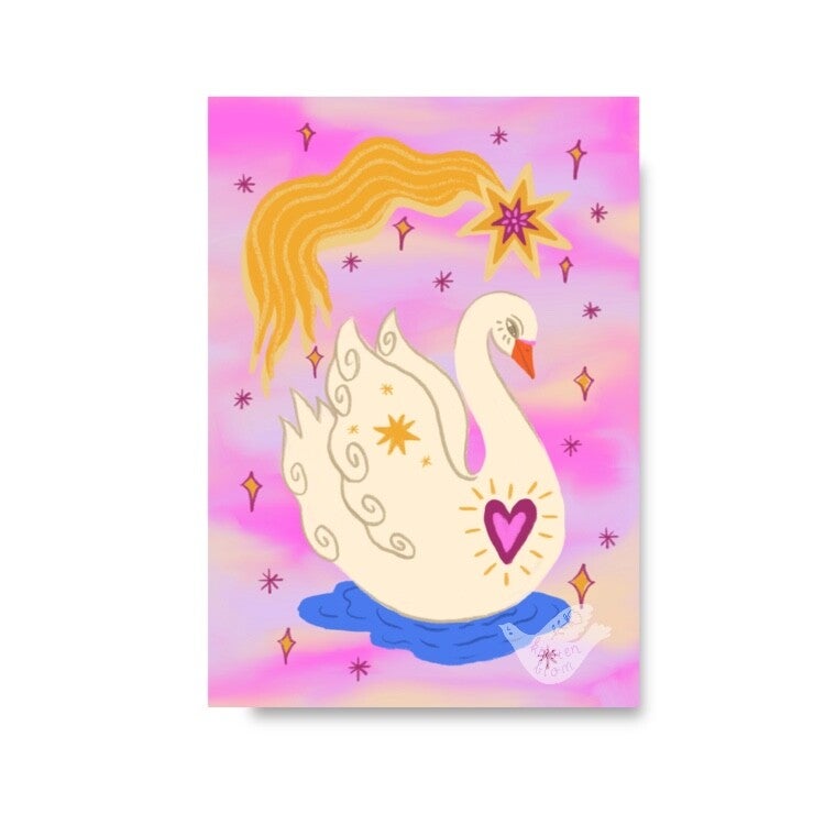 Art Print As loyal as a swan