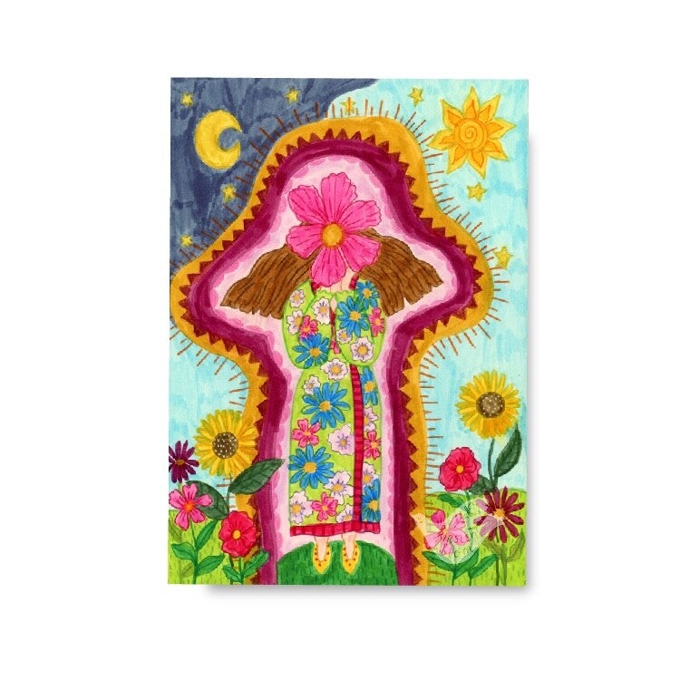 Ansichtkaart Flower sanctuary A6