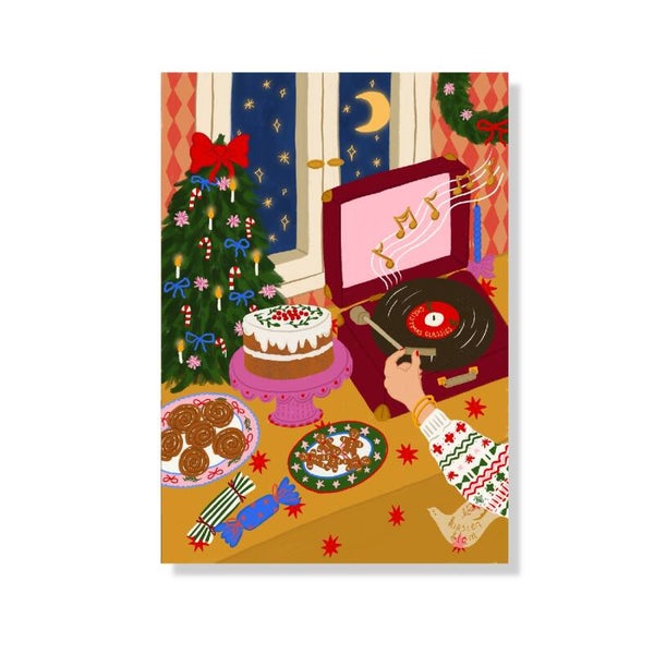 Enkele kerstkaart Christmas Music A6