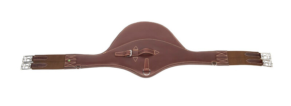 LJ Singel leder met buiklap noisette