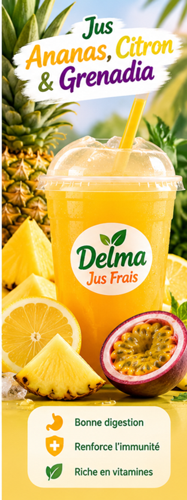 Jus ananas, grenadia et citron