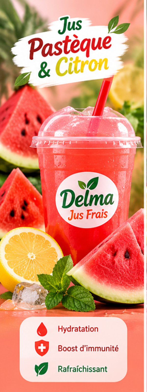 Jus de pasteque et citron