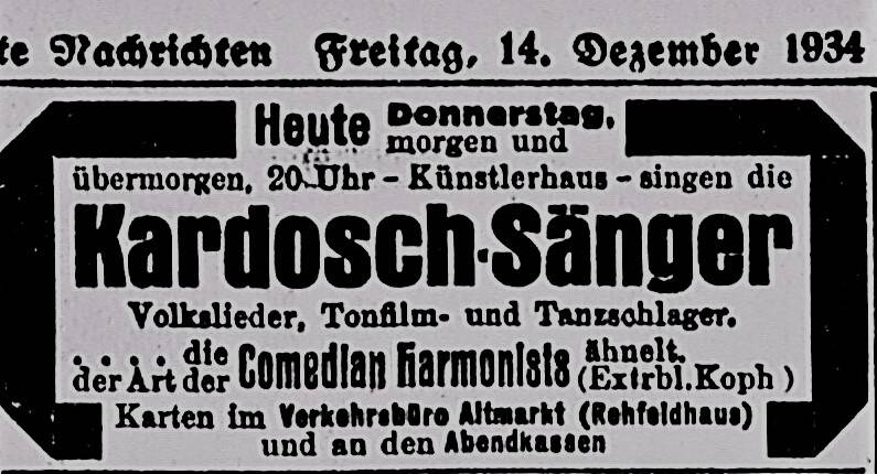 Werbung für Konzerte in Dresden