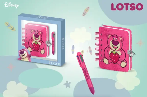 TOY STORY - Lotso - Gift Box - Journal Intime Fourrure + Stylo