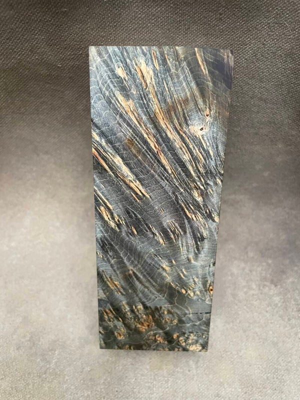 Stabilised Wood Maple Burr/Burl Spalted Black Dyed