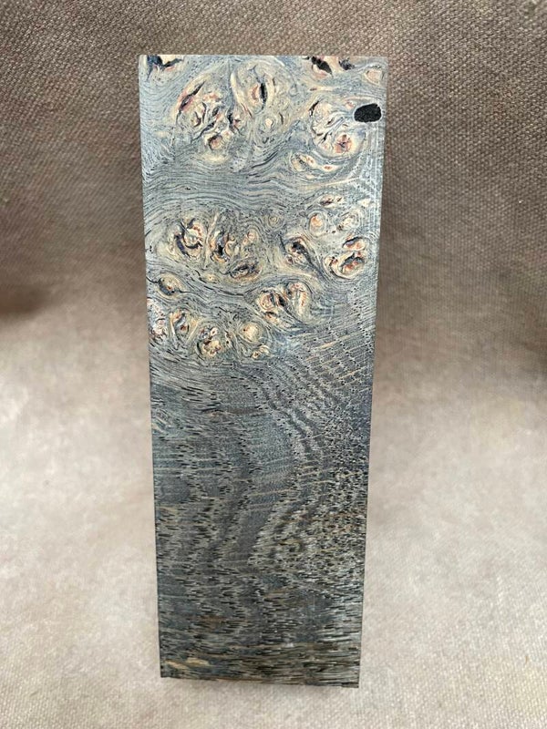 Stabilised Wood Oak Burr Burl Spalted Blank Black Dyed