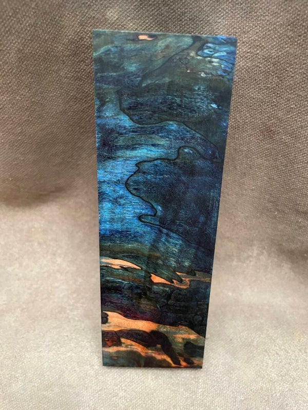 Stabilised Wood Willow Spalted Blank Double Dyed