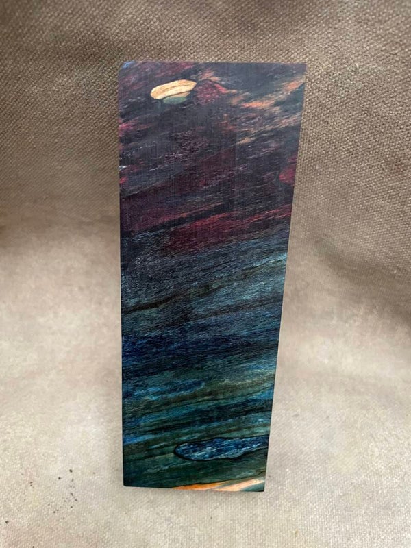 Stabilised Wood Willow Spalted Blank Triple Dyed
