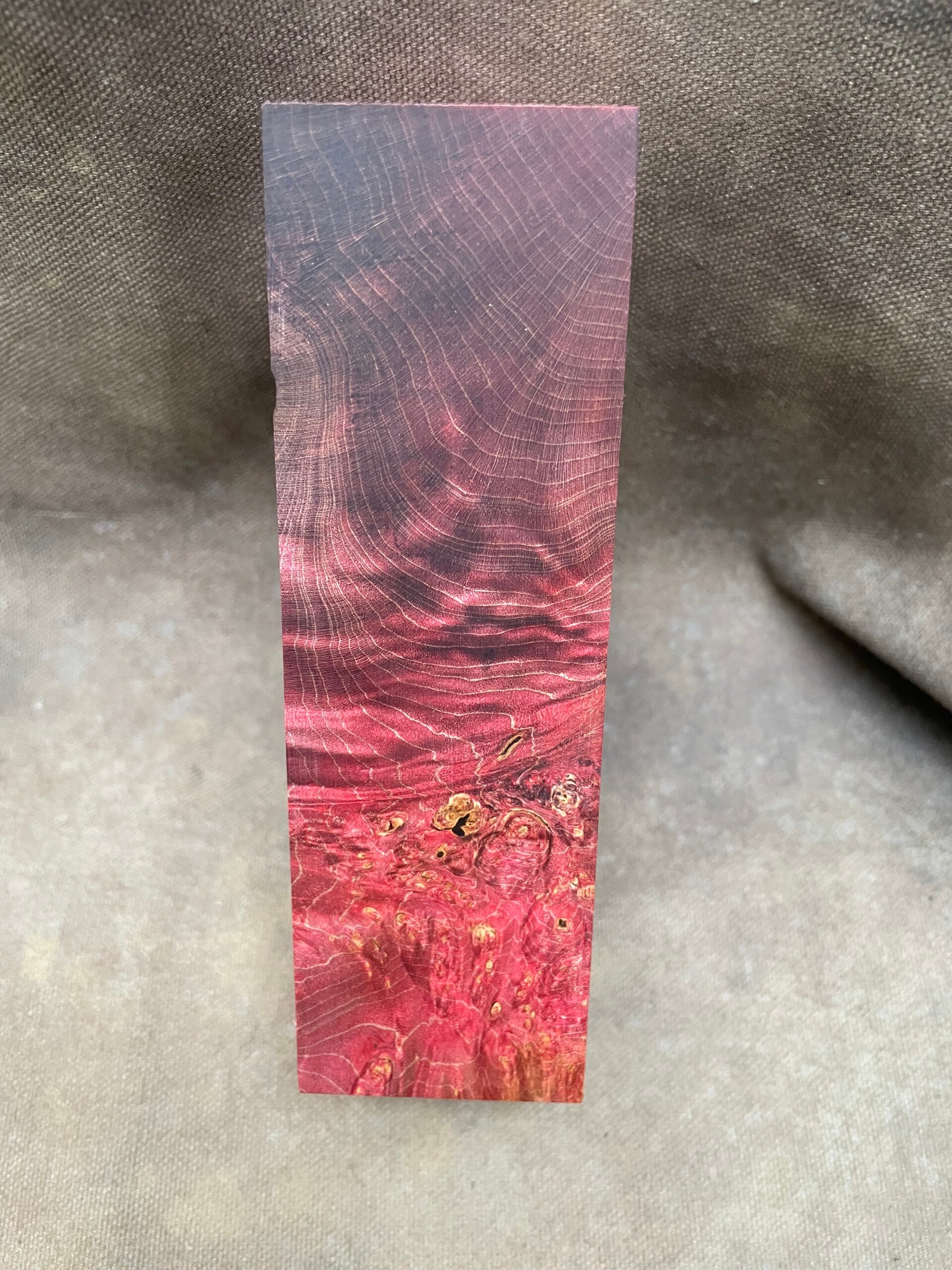 Stabilised Wood Maple Burr/Burl Spalted Blank Double Dyed