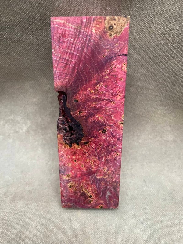 Stabilised Wood Maple Burr/Burl Spalted Blank Double Dyed