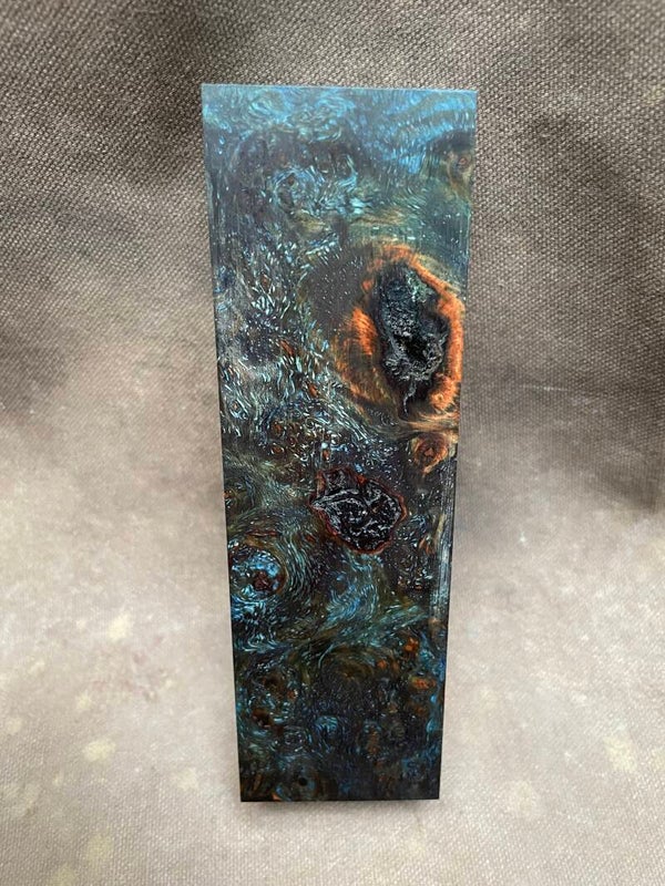 Stabilised Wood Alder Burr/Burl Spalted Blank Double Dyed