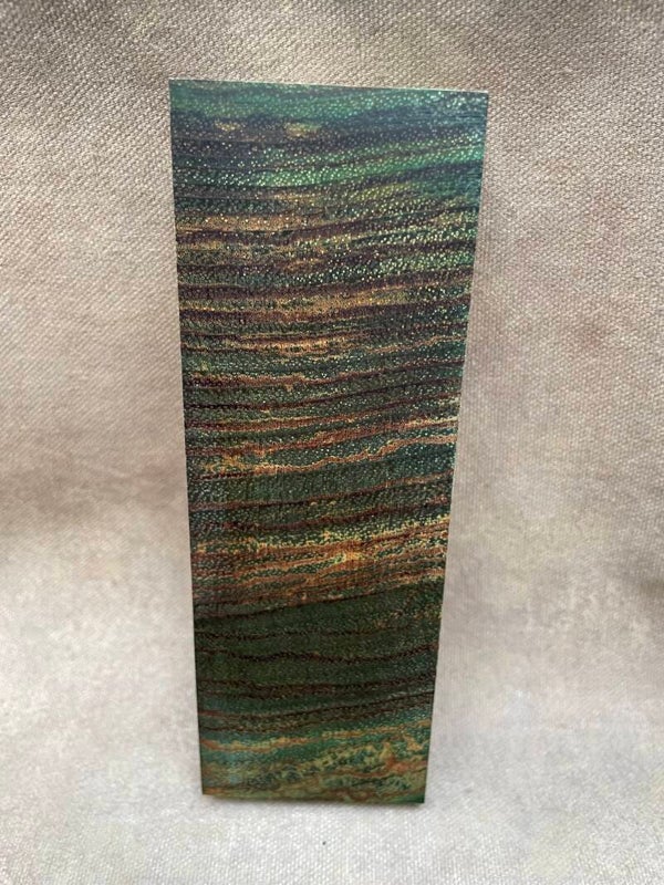 Stabilised Wood Zebrano Exotic Wood Blank Green Dyed