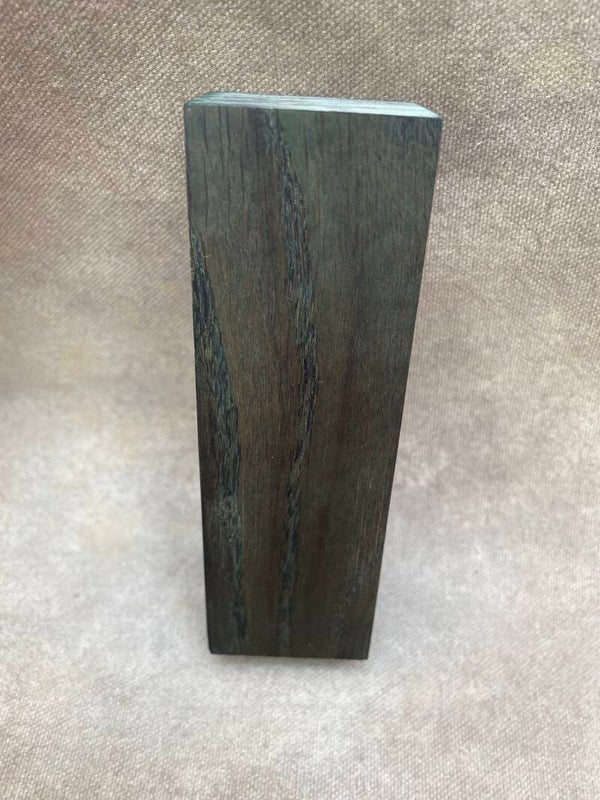 Stabilised Wood Bog Oak Blank Natural Black with Green Dye
