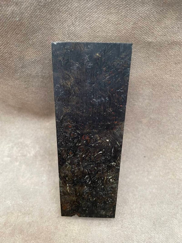 Stabilised Wood Alder Burr/Burl Spalted Blank Black Dyed