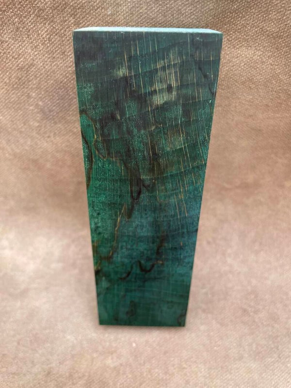 Stabilised Wood Beech Burr/Burl Spalted Blank Double Dyed