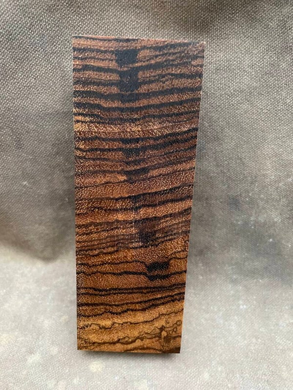 Stabilised Exotic Wood Zebrano Blank Clear Resin Colour