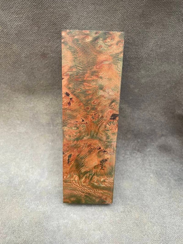 Stabilised Wood Lacewood Burr/Burl Spalted Blank Green Dyed