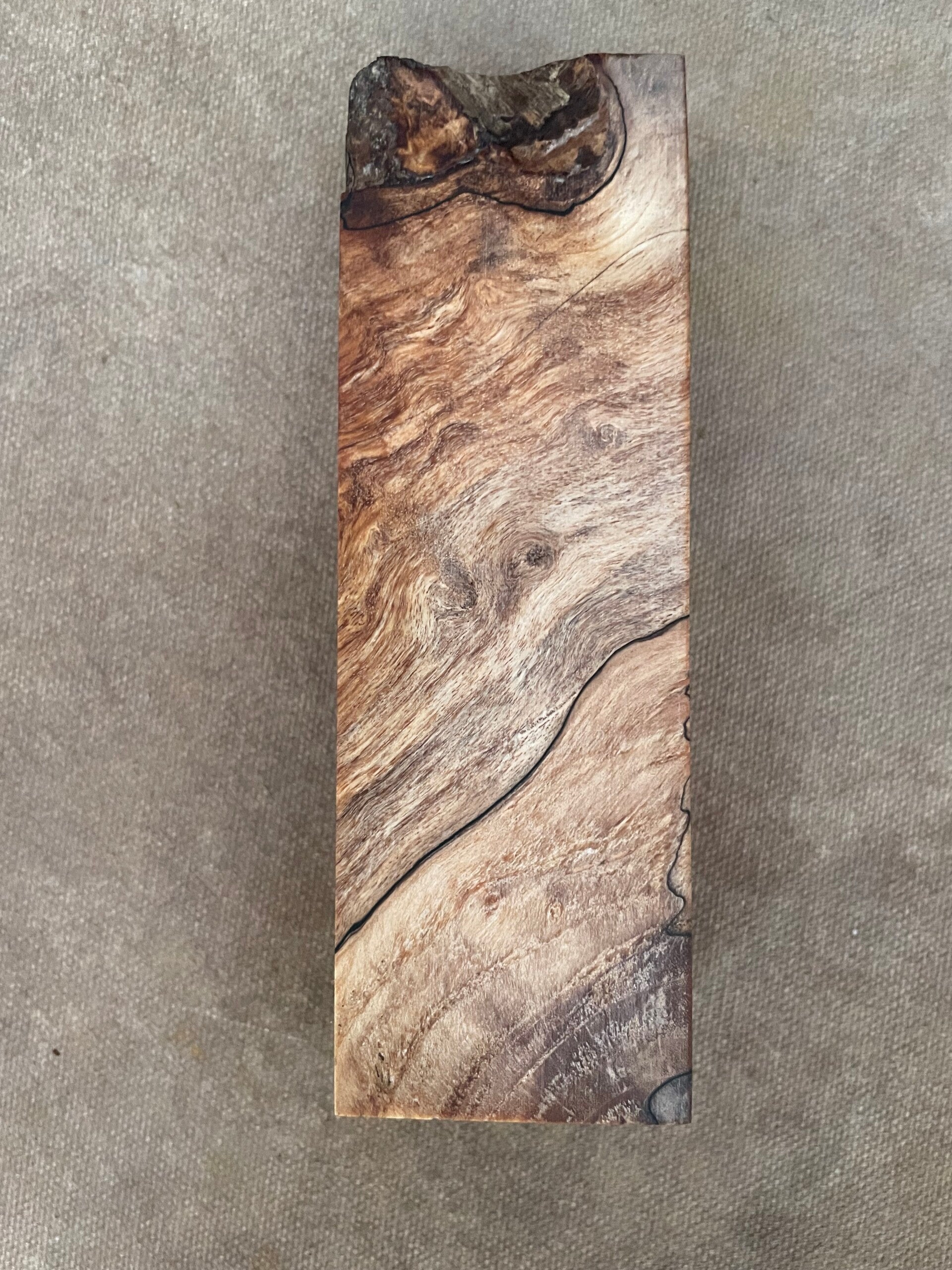 Stabilised Willow Wood Spalted Blank Clear Resin Colour