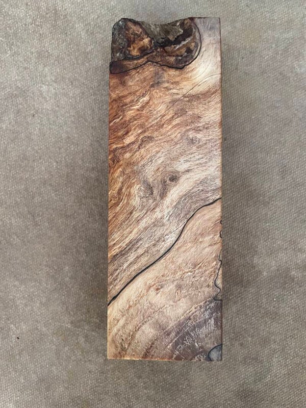 Stabilised Willow Wood Spalted Blank Clear Resin Colour