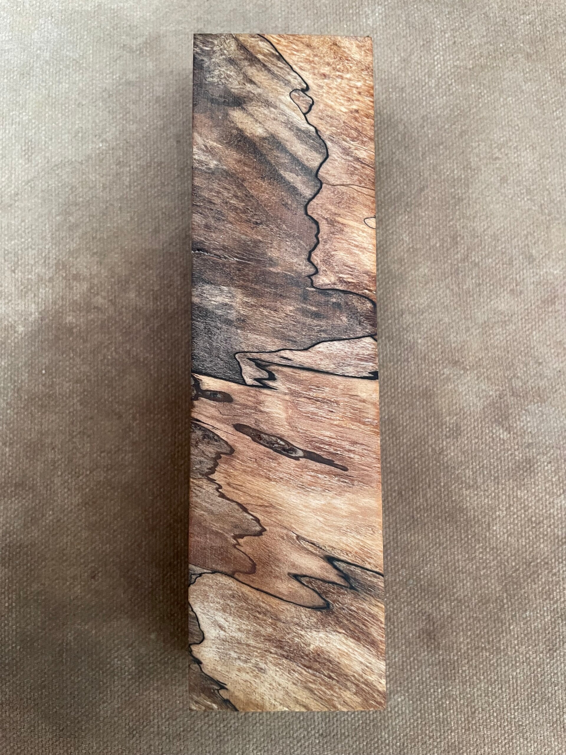 Stabilised Willow Wood Spalted Blank Clear Resin Colour