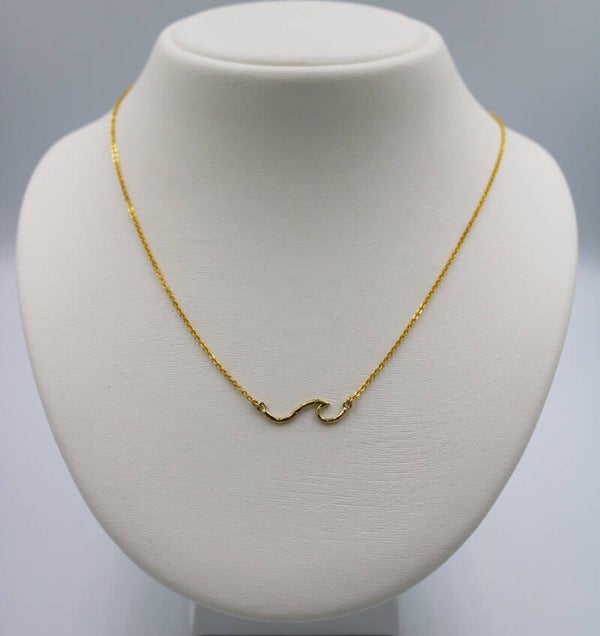 Wave necklace Gold