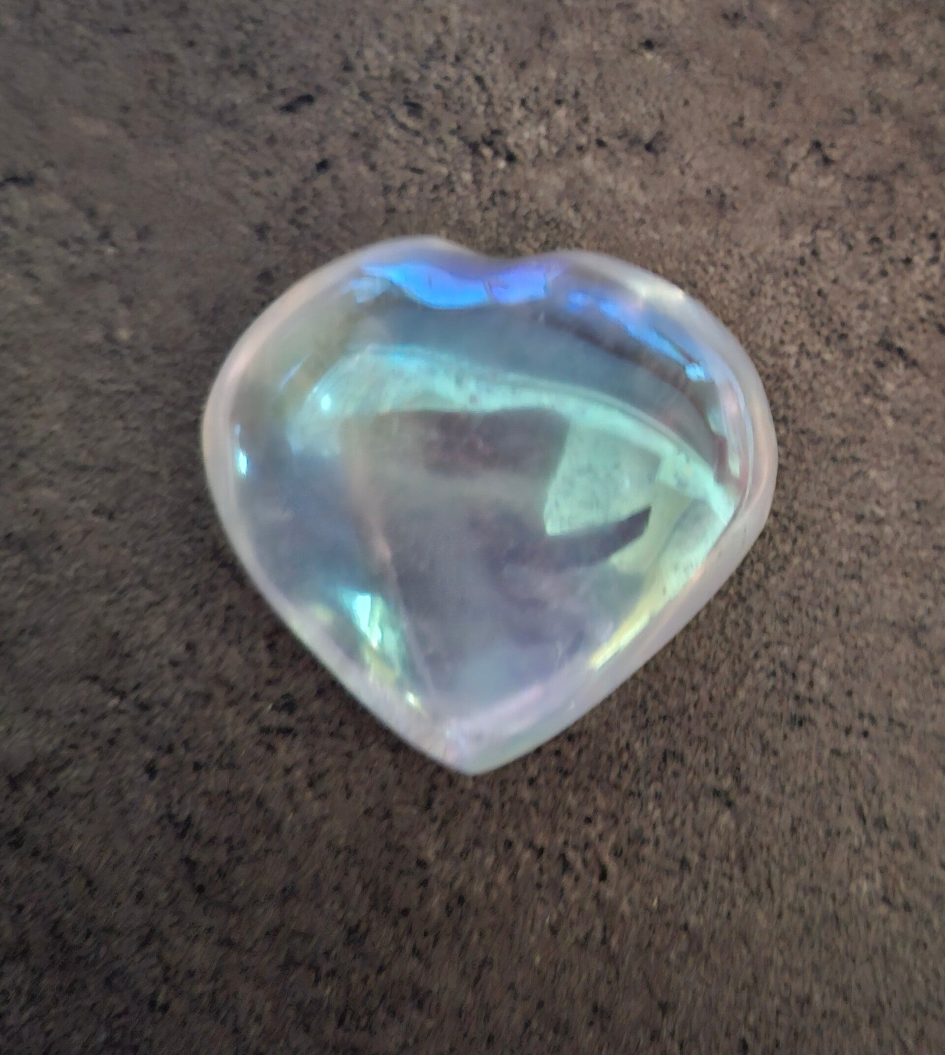 Angel aura kwarts hart