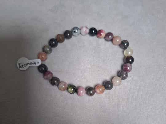 Toermalijn multi color armband 8mm