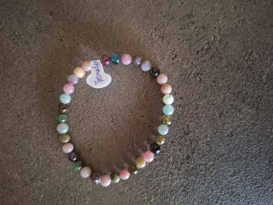 Toermalijn multi color armband 4mm