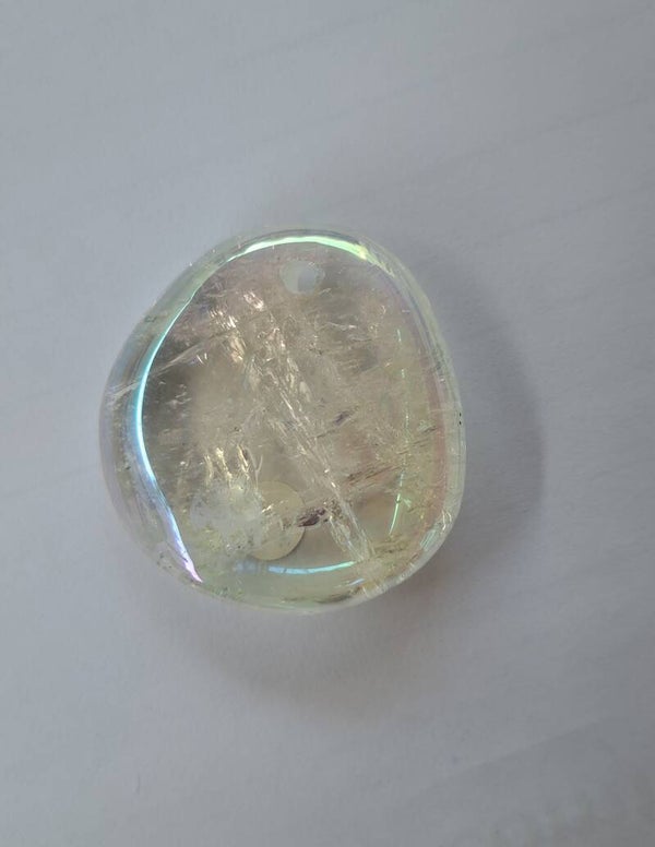 Angel aura kwarts platte steen