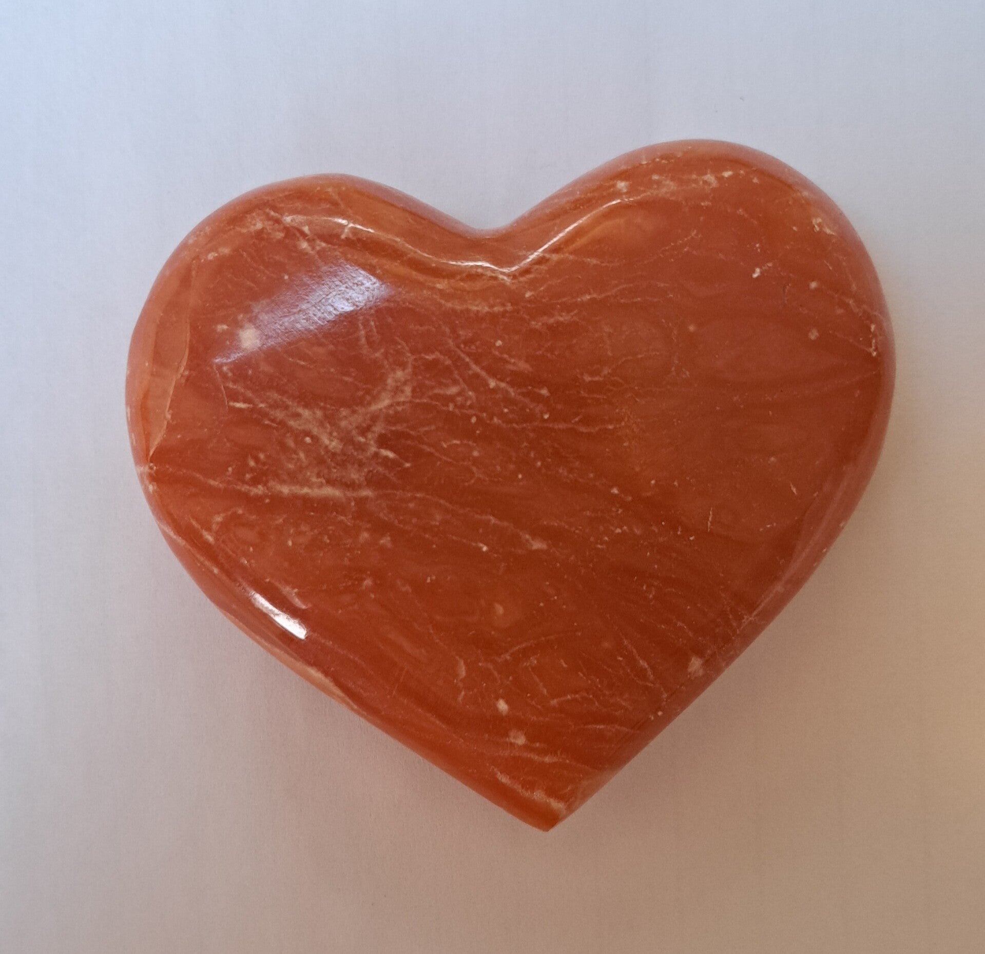 Calsiet oranje-rood  groot hart nr1