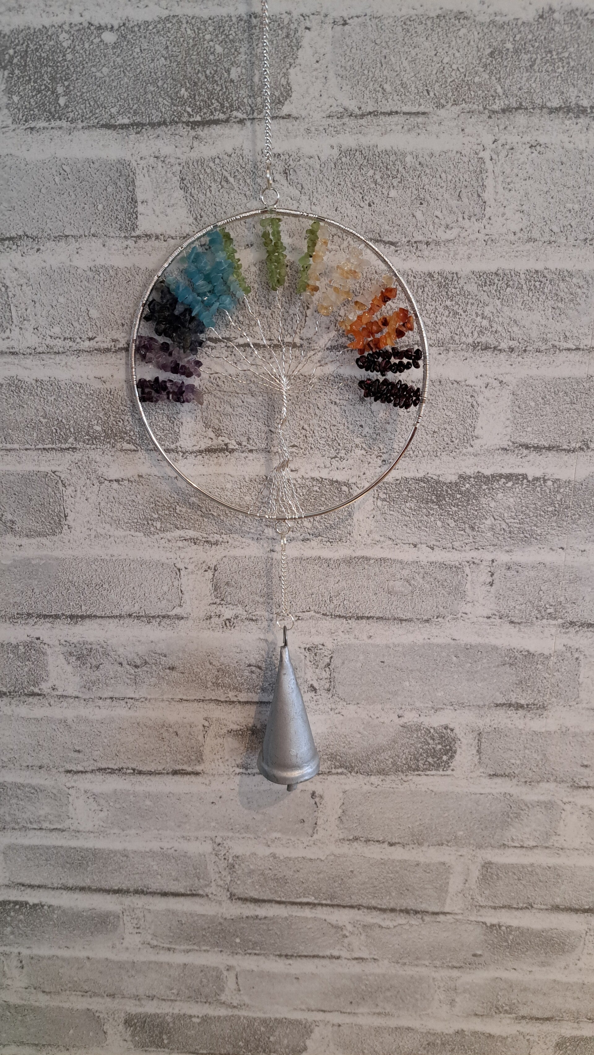 Levensboom hanger met chakra steentjes