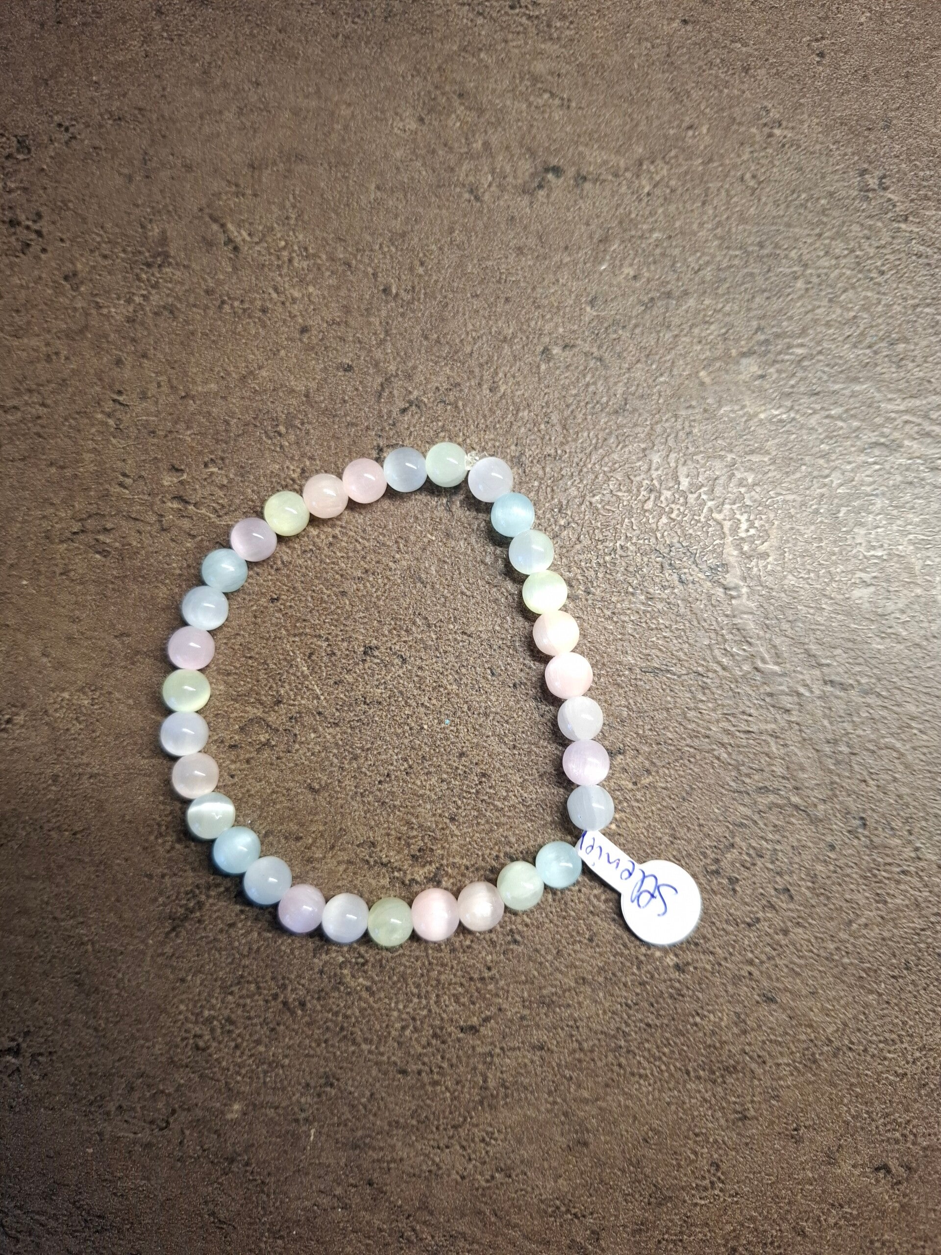Seleniet armband mix kleurtjes 6 mm