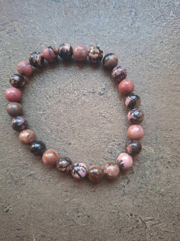 Rhodoniet armband 8mm