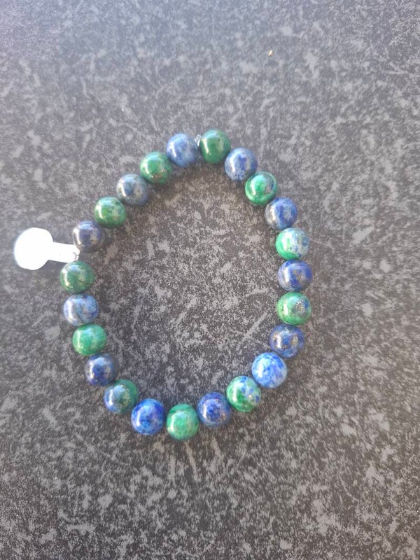 Azuriet/malachiet armband 8mm