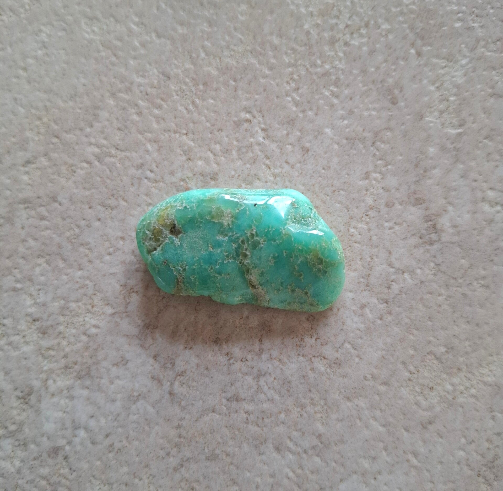 Chrysopraas knuffel steen nr 1