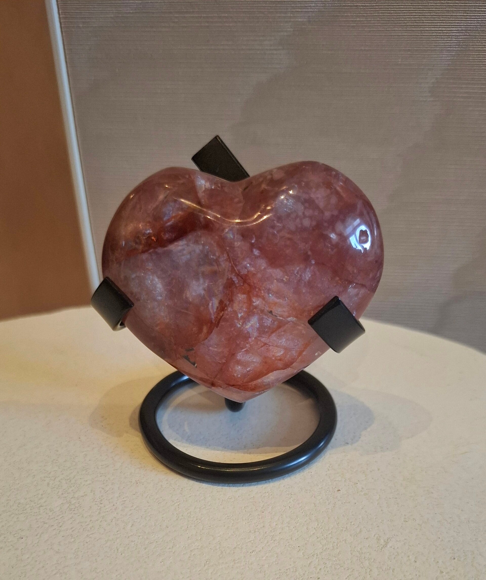 Hematiet kwarts hart 6cm
