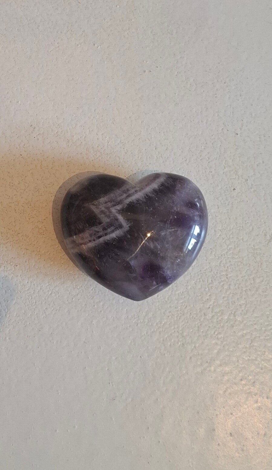 Amethist chevron hart 4,5 cm