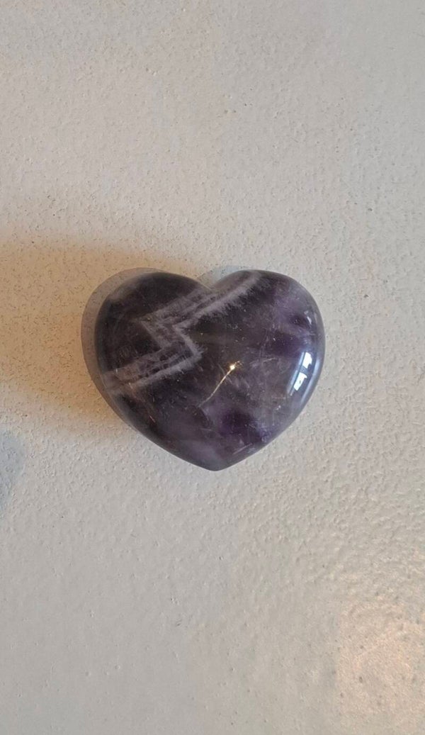 Amethist chevron hart 4,5 cm