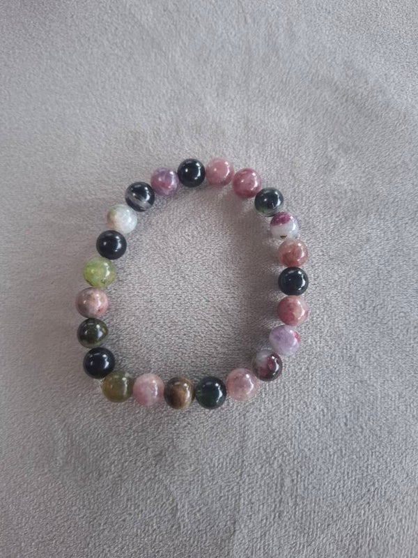 Toermalijn multi armband 8mm