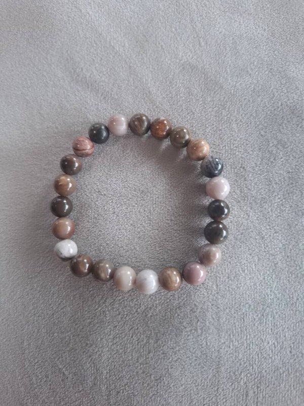 Versteend hout armband 8mm