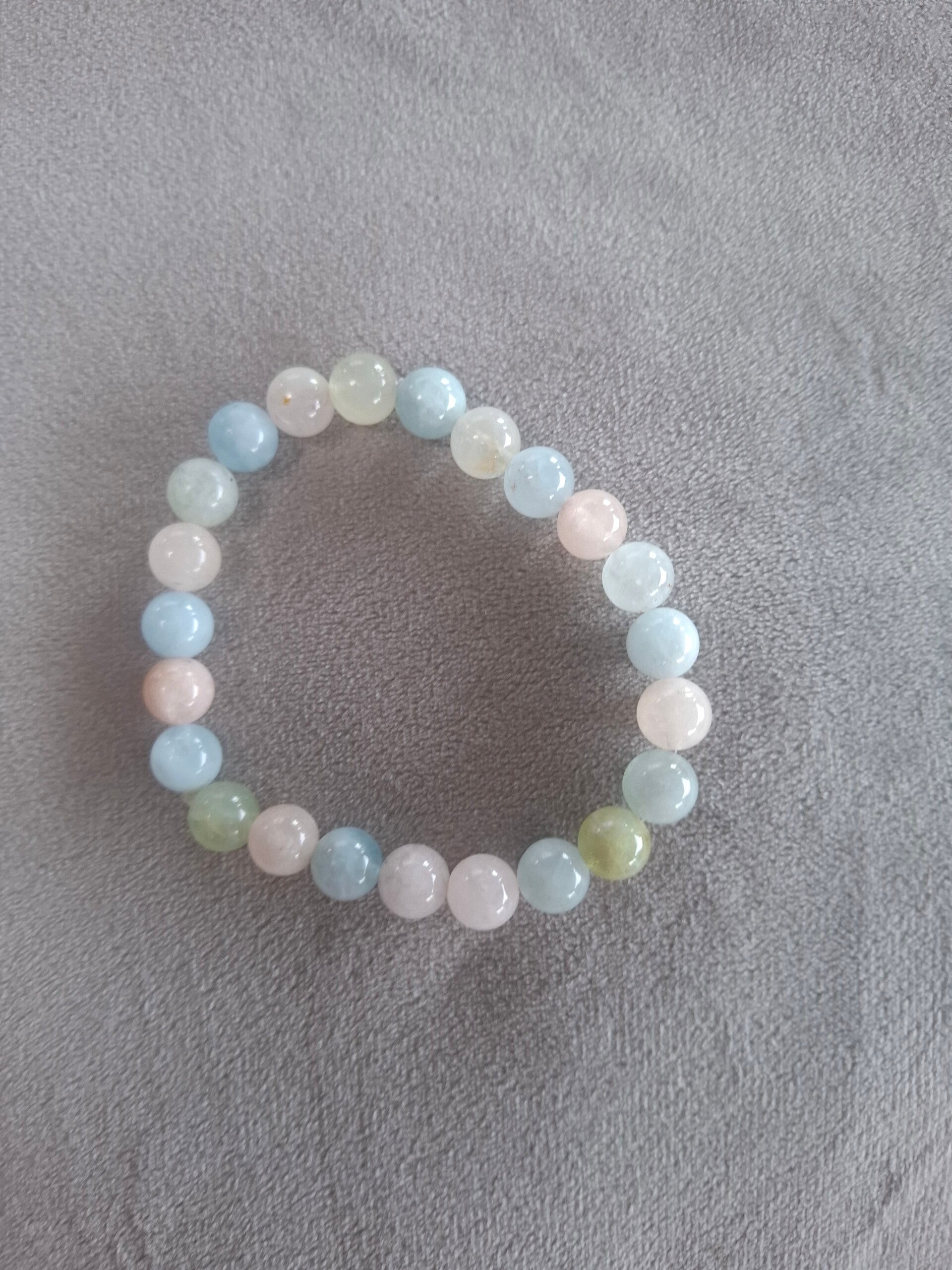 Morganiet met aquamarijn armband 8mm