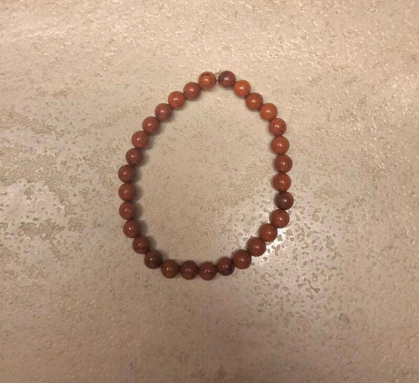 Jaspis rood armband 6mm