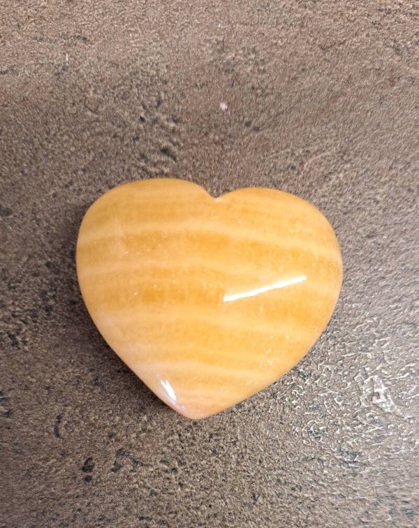 Calsiet oranje Hart 4 cm