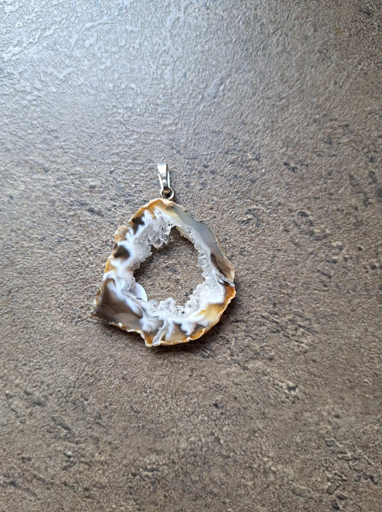 Agaat geode hanger