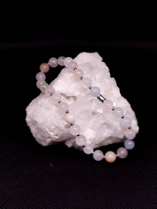 Bracelet en Beryl Morganite 17 cm