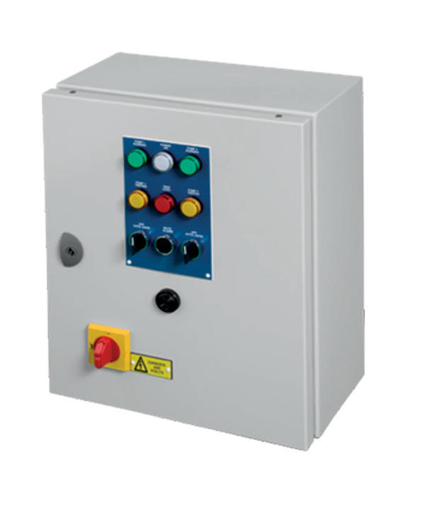 Dual pump, 1-phase, IP54 metal enclosure,  DOL, 1–4kW, common fault VFC