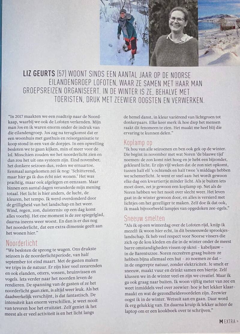 Liz van Byzondere reizen in weekblad Margriet