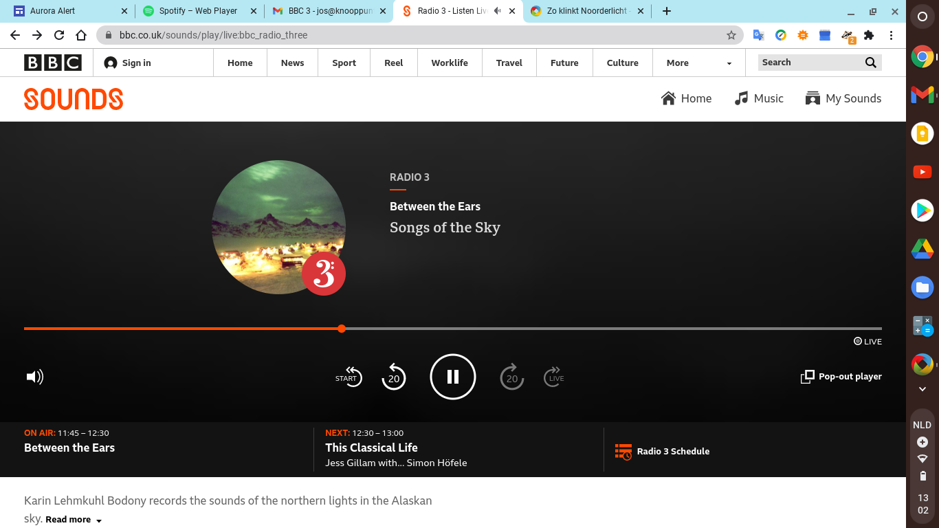 BBC3: Karin Lehmkuhl Bodony records the sounds of the northern lights