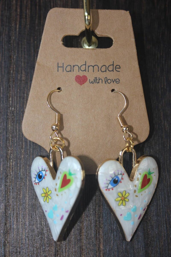 Ref. 26000010 - Pendientes WHITE HEART