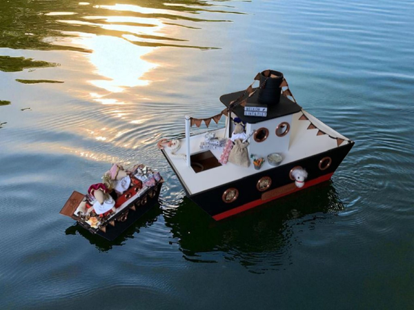 Sleepboot chocoladeletters Sinterklaas